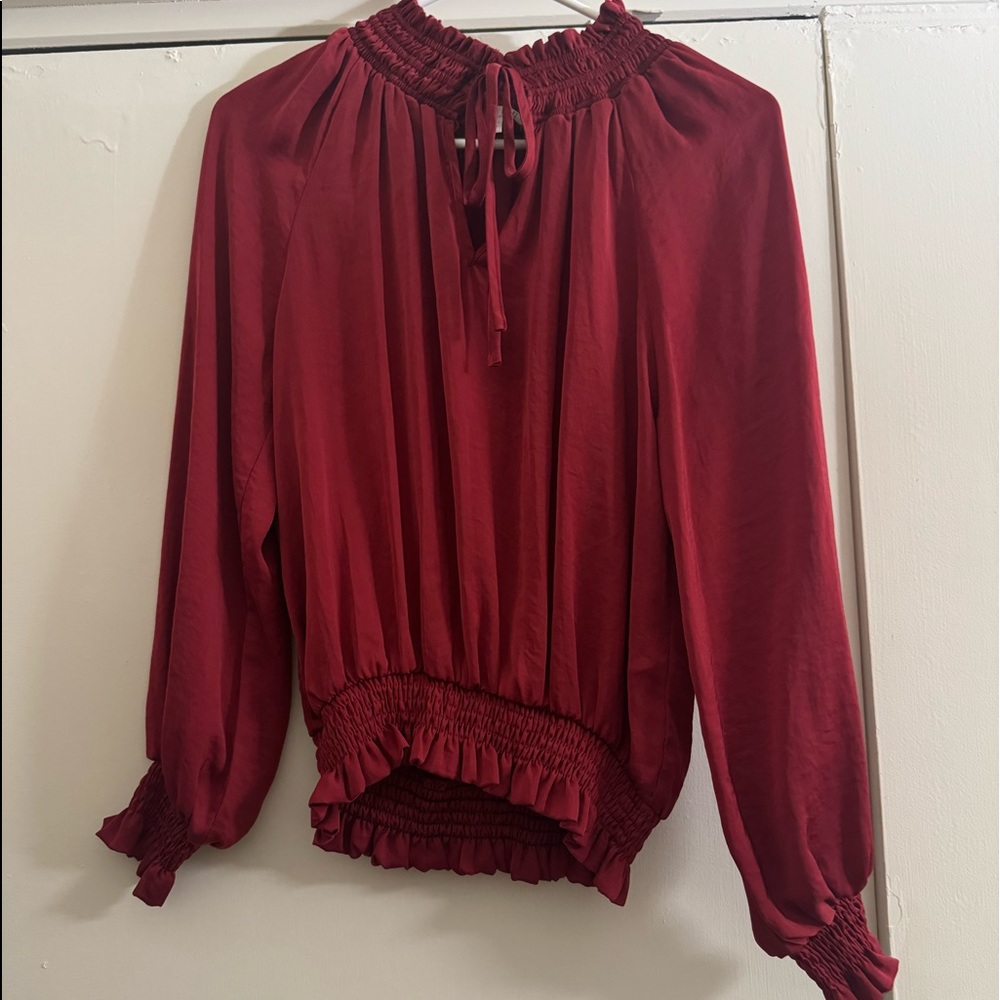 Ruby Red Blouse - image 1